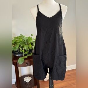 Romper, Black, XL